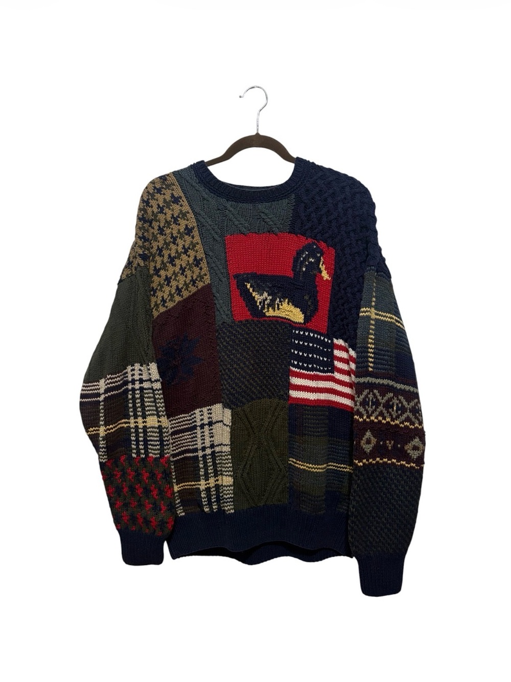 Nautica Patchwork Crewneck Sweater